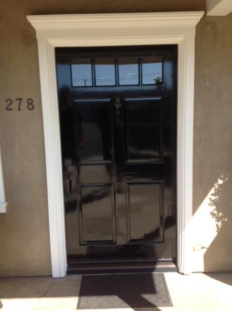 A black door with the number 278 on it