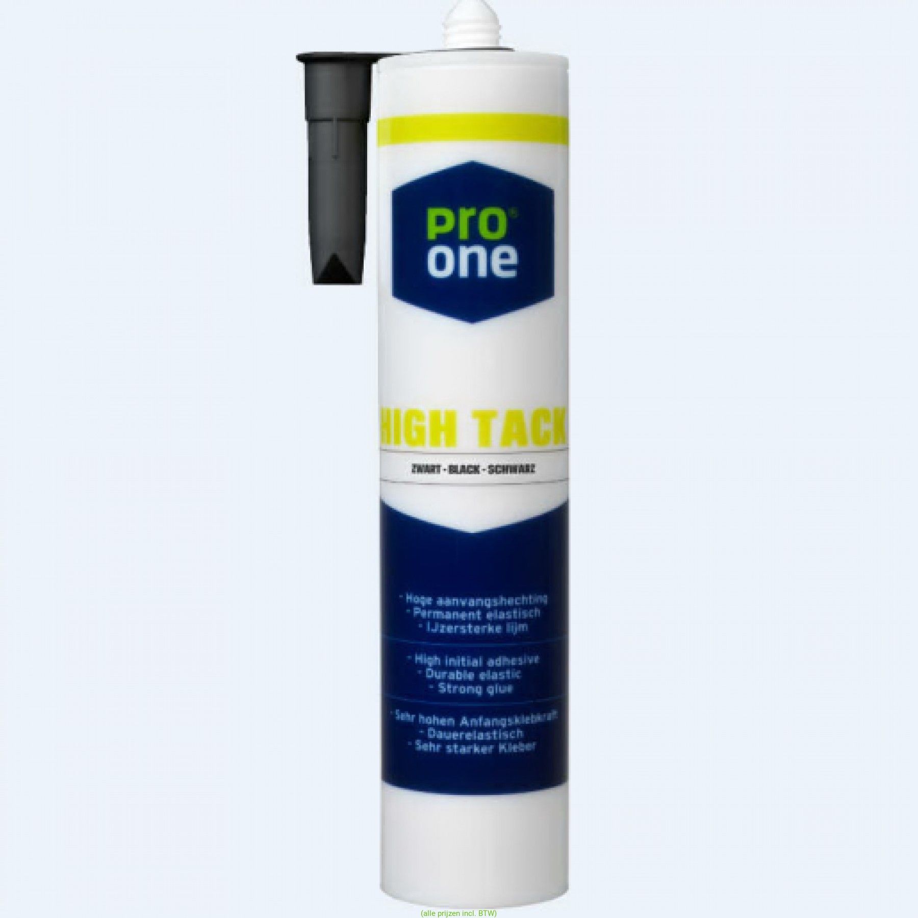 Pro One High Tack Kit, Wit of zwart 290ml.