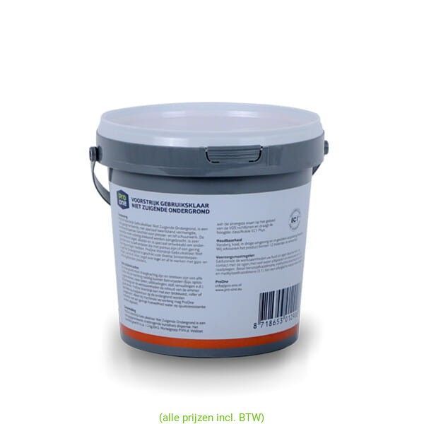 ProOne Voorstrijk Gebruiksklaar 1.5 en 3 kg Niet Zuigende Ondergrond