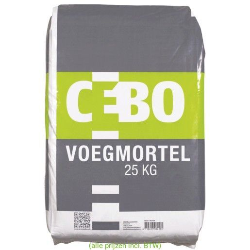 Cebo Voegmortel Cementgrijs , antraciet, zwart 25kg