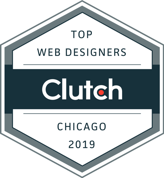 A badge that says `` top web designers clutch chicago 2019 ''.