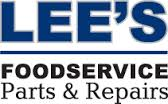 The logo for lee 's foodservice parts and repairs.