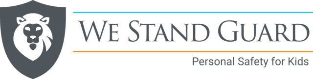 A logo for we stand guard personal safety for kids