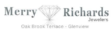 A logo for merry richards jewelers oak brook terrace glenview