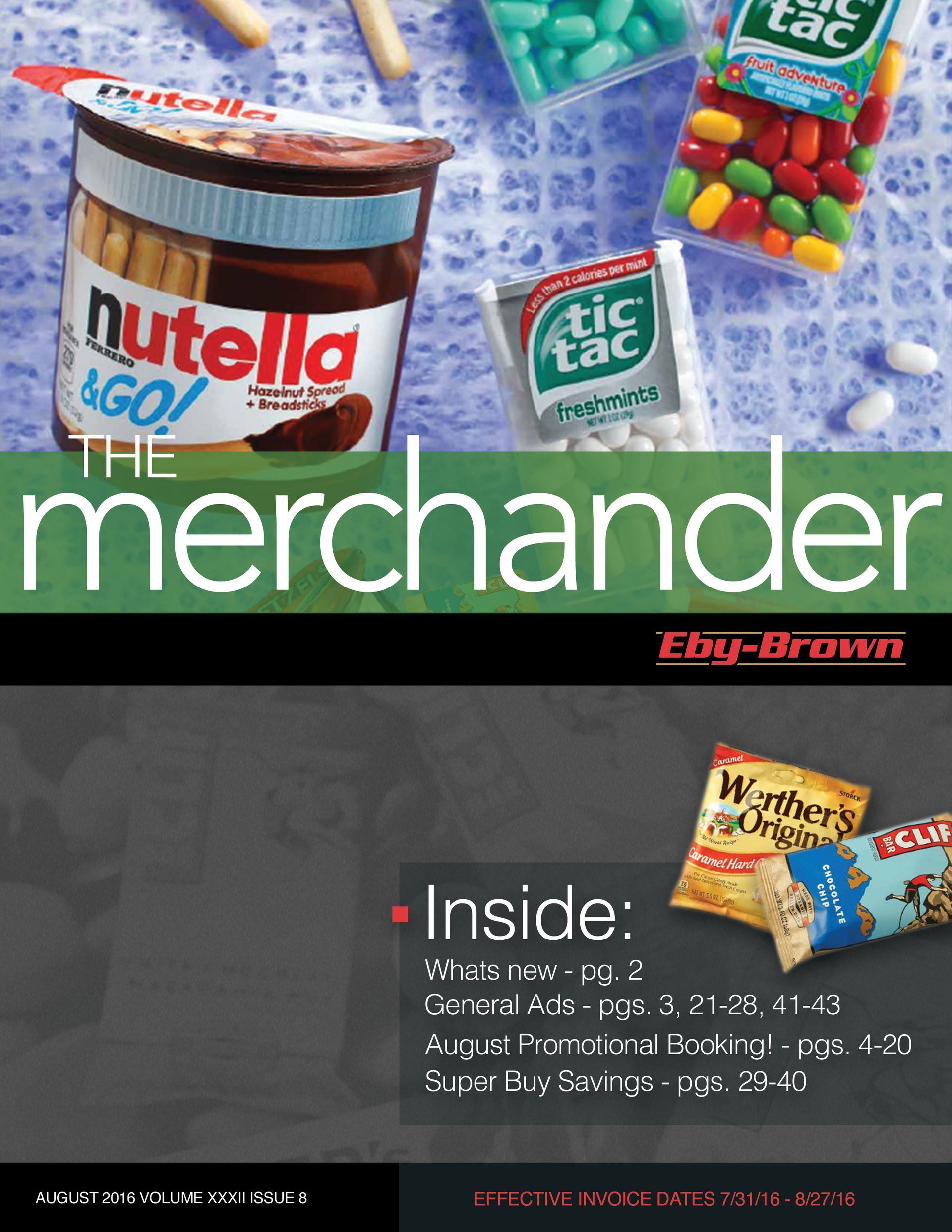 An advertisement for nutella and tic tac candy