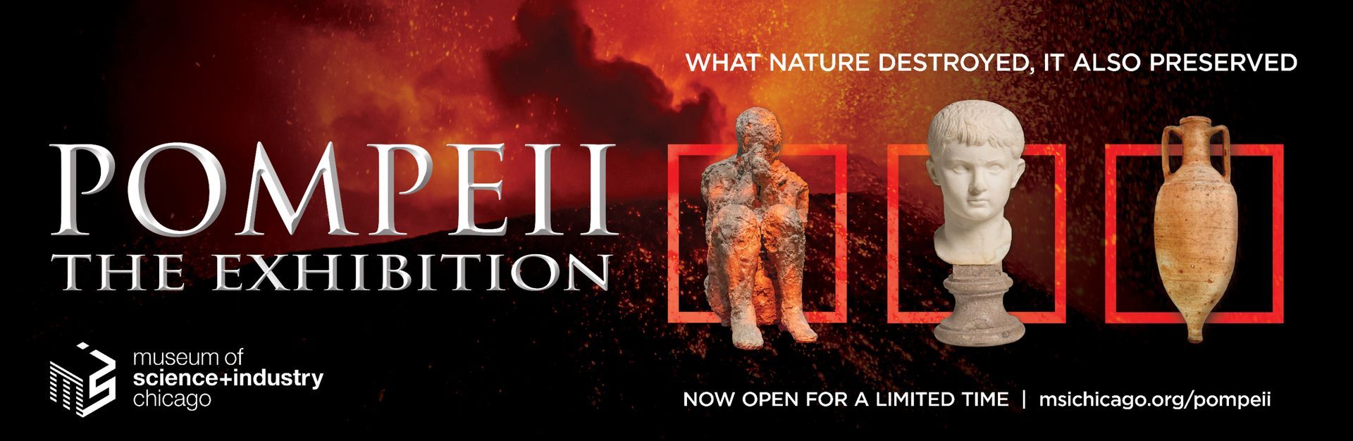 A poster for the pompeii the exhibition