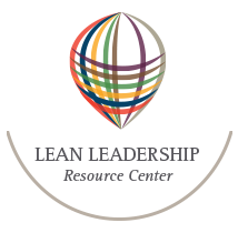 A logo for the lean leadership resource center