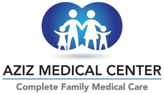 The logo for aziz medical center complete family medical care