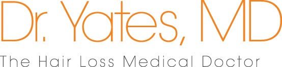 A logo for dr. yates md the hair loss medical doctor