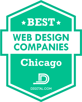 It is a badge that says `` best web design companies chicago ''.