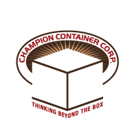 A logo for a company called champion container corp.