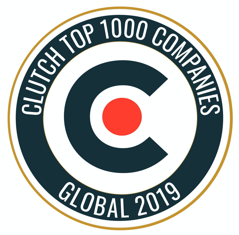 The logo for clutch top 1000 companies global 2019