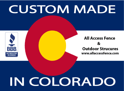 A sign that says custom made in colorado on it