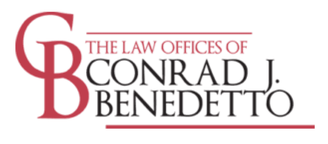 A logo for the law offices of conrad j benedetto