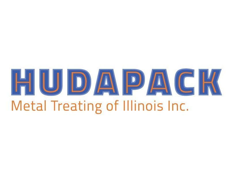 A logo for hudapack metal treating of illinois inc.