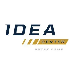 A logo for the idea center in notre dame