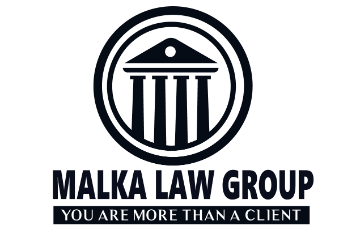 The logo for the malka law group says `` you are more than a client ''.