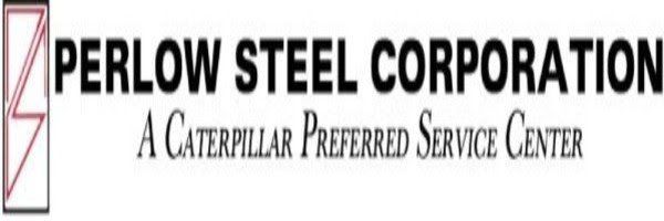 A logo for perlow steel corporation a caterpillar preferred service center