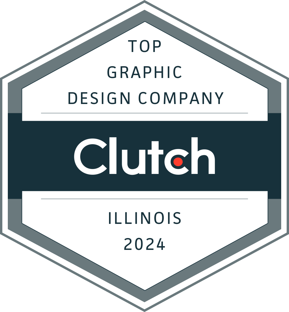 A logo for a top graphic design company in illinois.