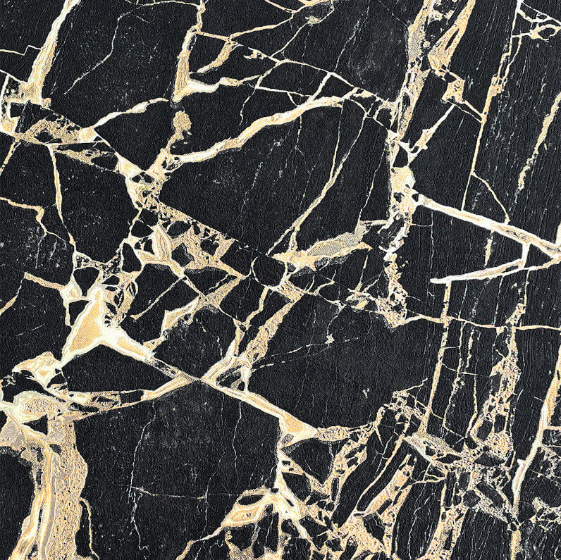 Enzo Black marble effect wallpaper