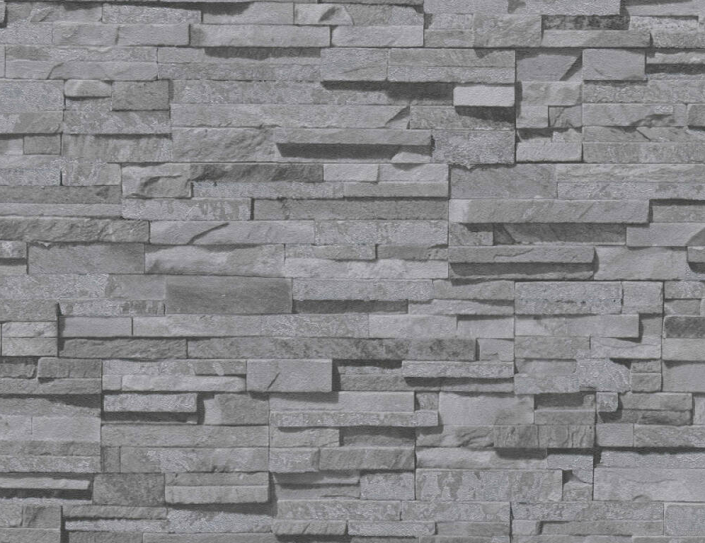 Dark Grey Brick Effect wallpaper