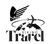A black and white logo for viking travel