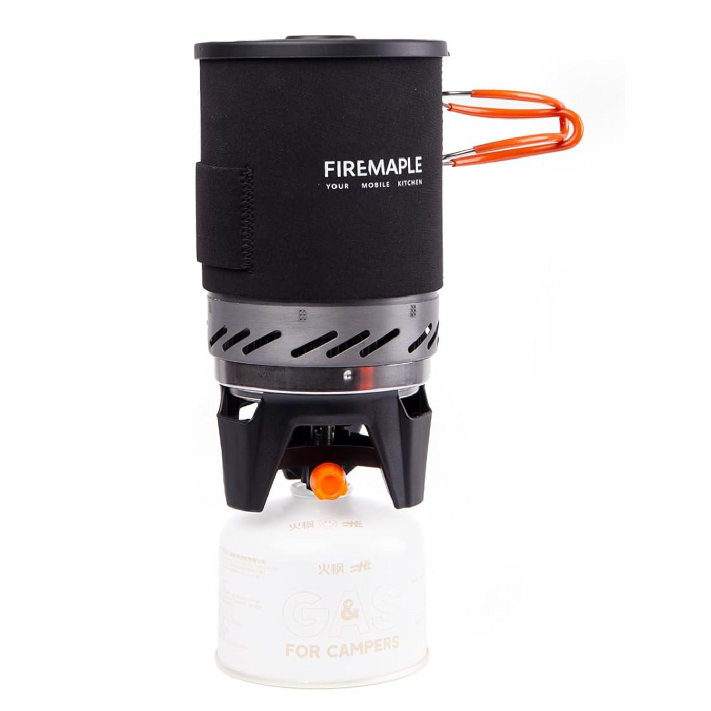 Two black handheld fans are sitting next to each other on a white surface.