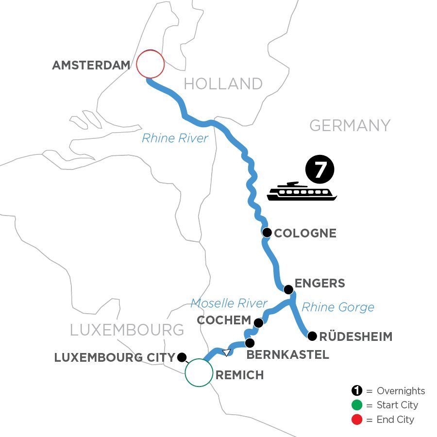 A map showing the route of a trip to cambodia and vietnam.
