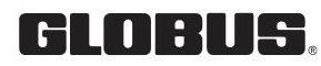 Black Globus logo on a white background.