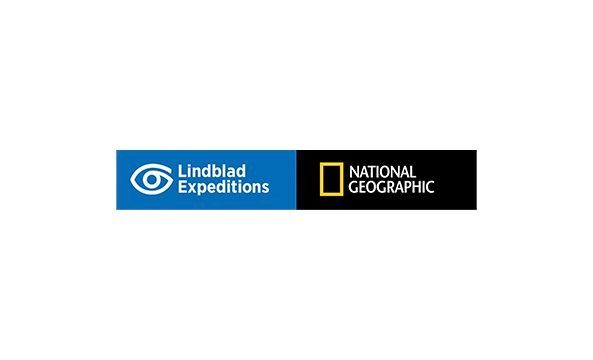 A logo for Lindblad Expeditions and National Geographic on a white background.