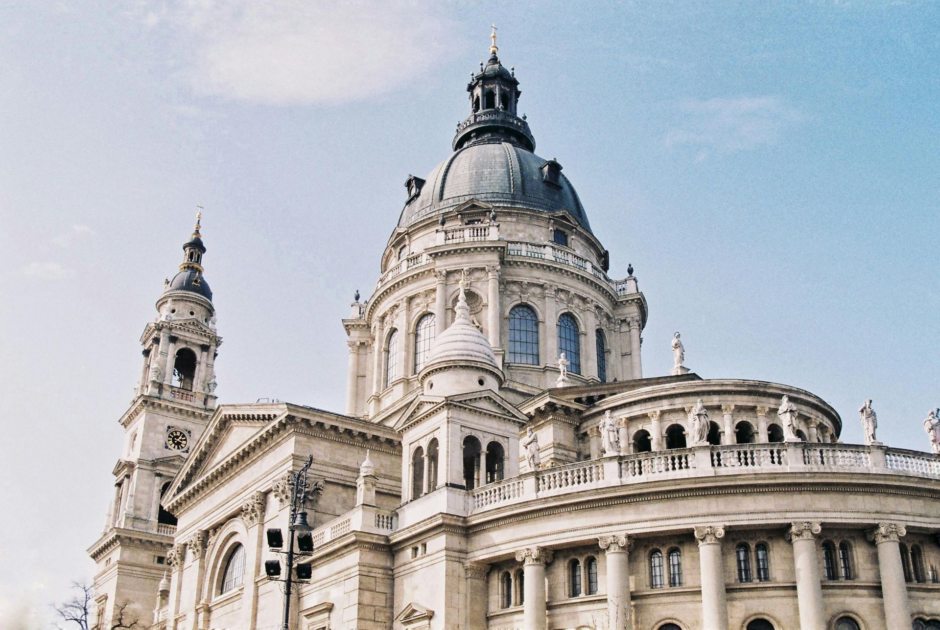 St. Stephen's Basilica with a dome on top of it in Budapest, Hungary.