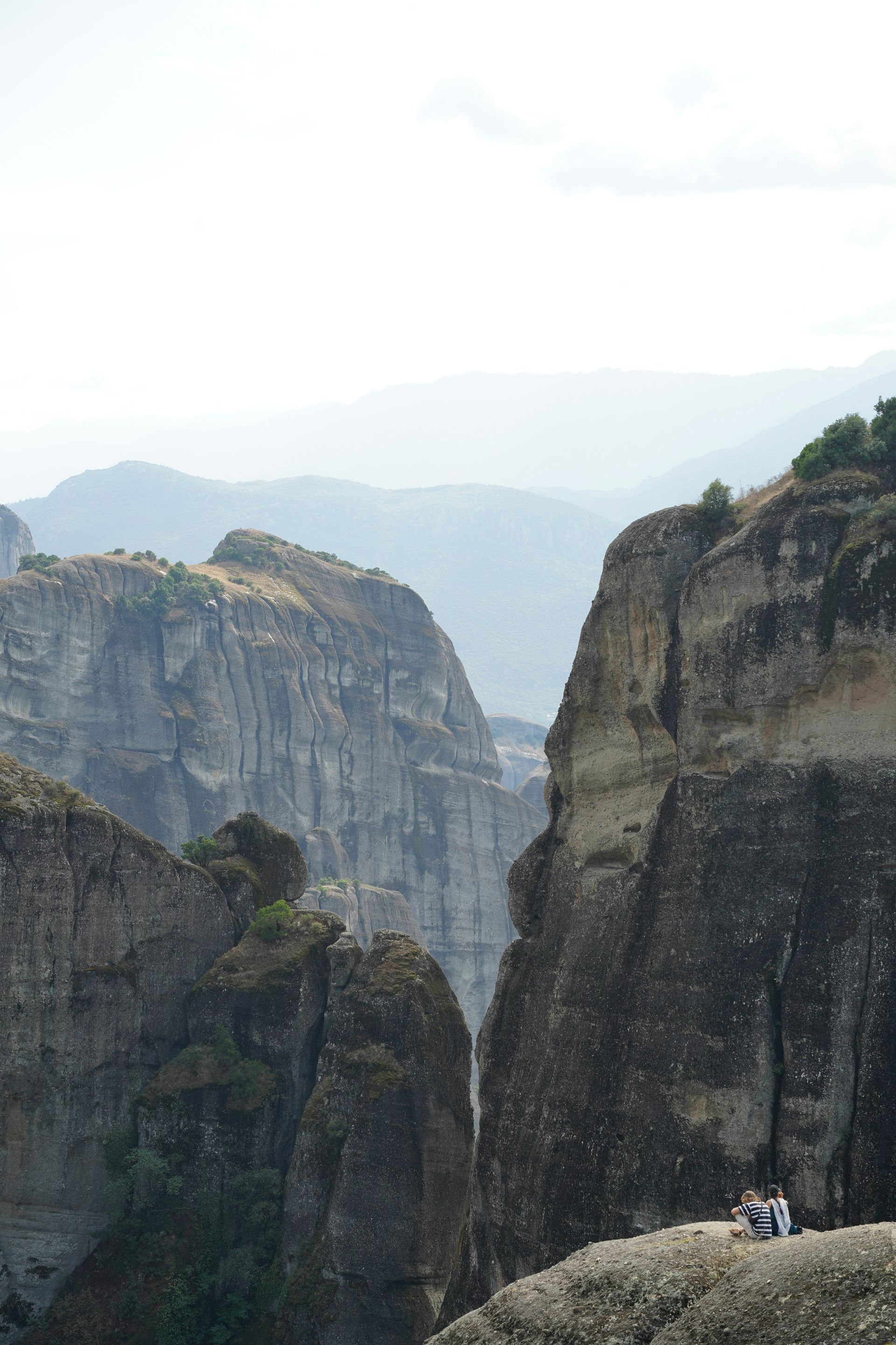Scliff overlooking a canyon in Kalabaka, Greece.