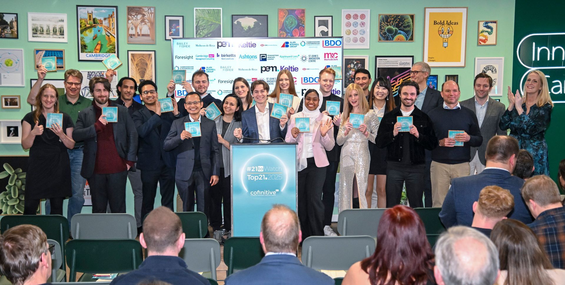 The cohort of 2025 winners at the #21toWatch awards.