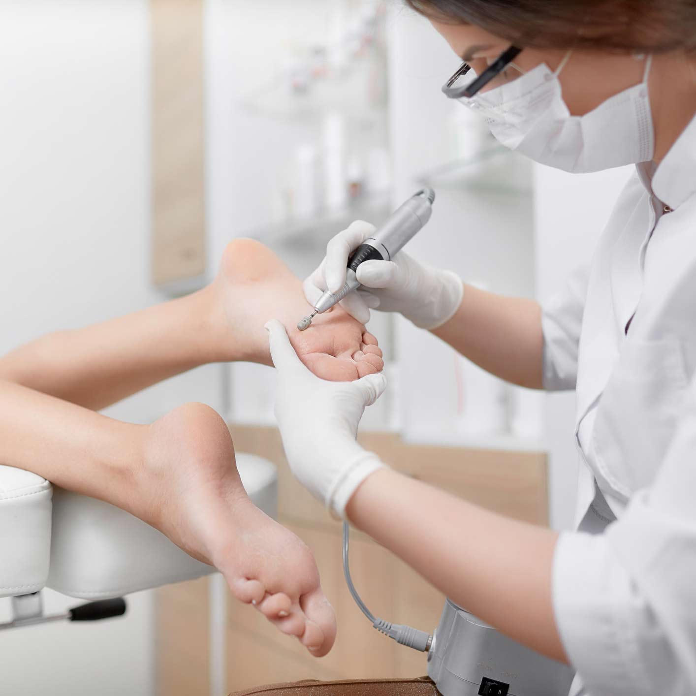 Podiatrist Using Special Grinding Equipment | Central Coast, Nsw | Angela Green Podiatry