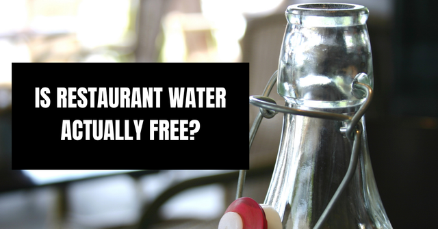 Is Restaurant Water Actually Free? You will be surprised how much