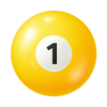 1 ball used as an indicator for Billiard Room | Vector Image