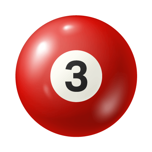 Image of a billiard three ball used as category indicator