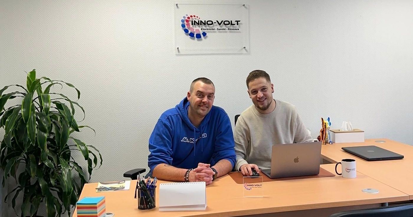 Julien et Baptiste, gérants d'Inno-Volt Lillebonne Le Havre