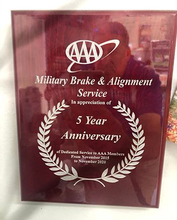 5 year Anniversary | Military Brake & Alignment Services Inc.