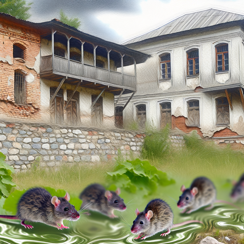 ratns qui se promènent dans une vieille batiisset