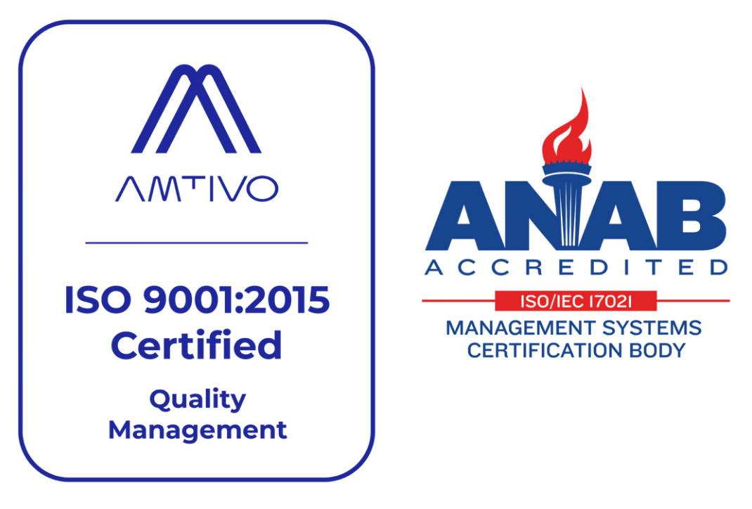 ANAB Accredited logo with a red torch and blue text. 