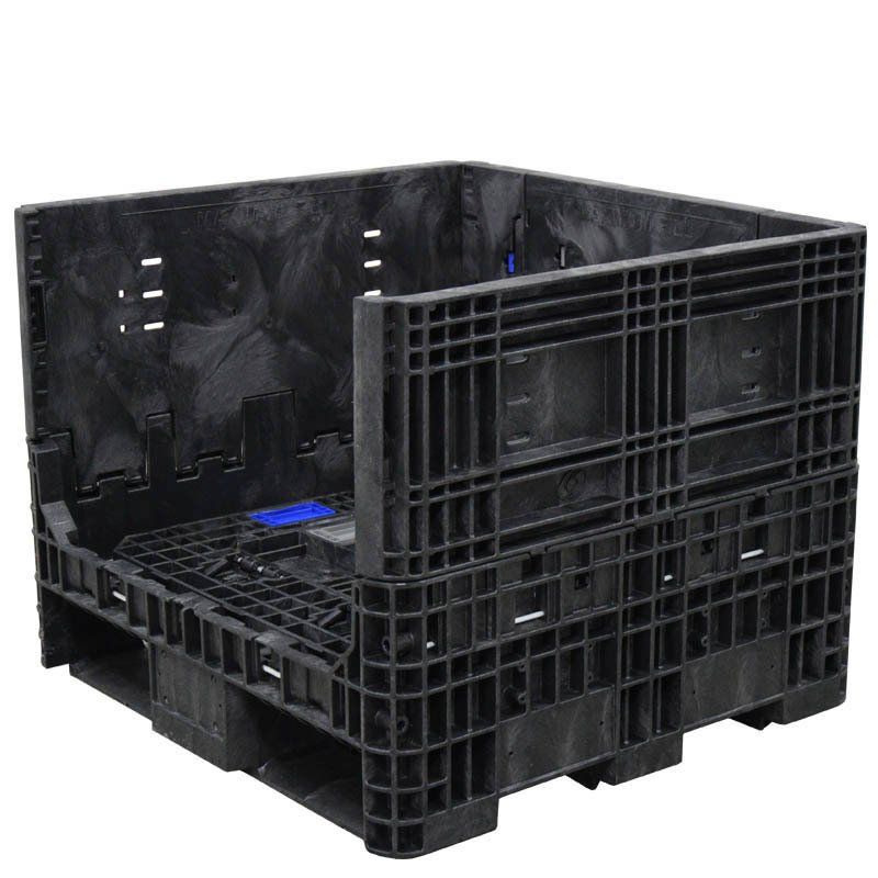32 x 30 x 25 Collapsible bulk container with 1 sidewall down
