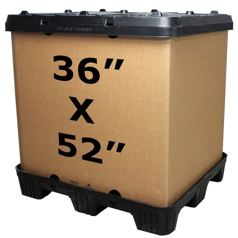 Contenedor de caja-palet de 36 x 52 Uni-Pak