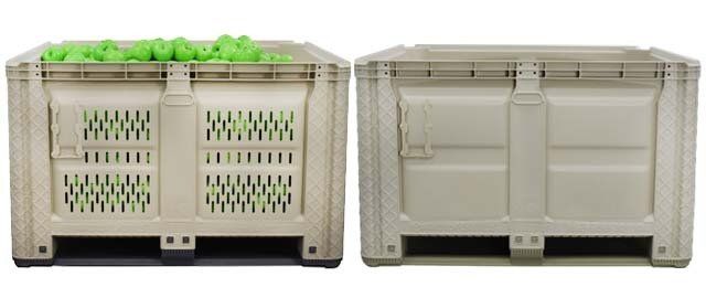 Nuevo diseño de contenedores para granel de pared sólida y contenedores con ventilación para cosecha