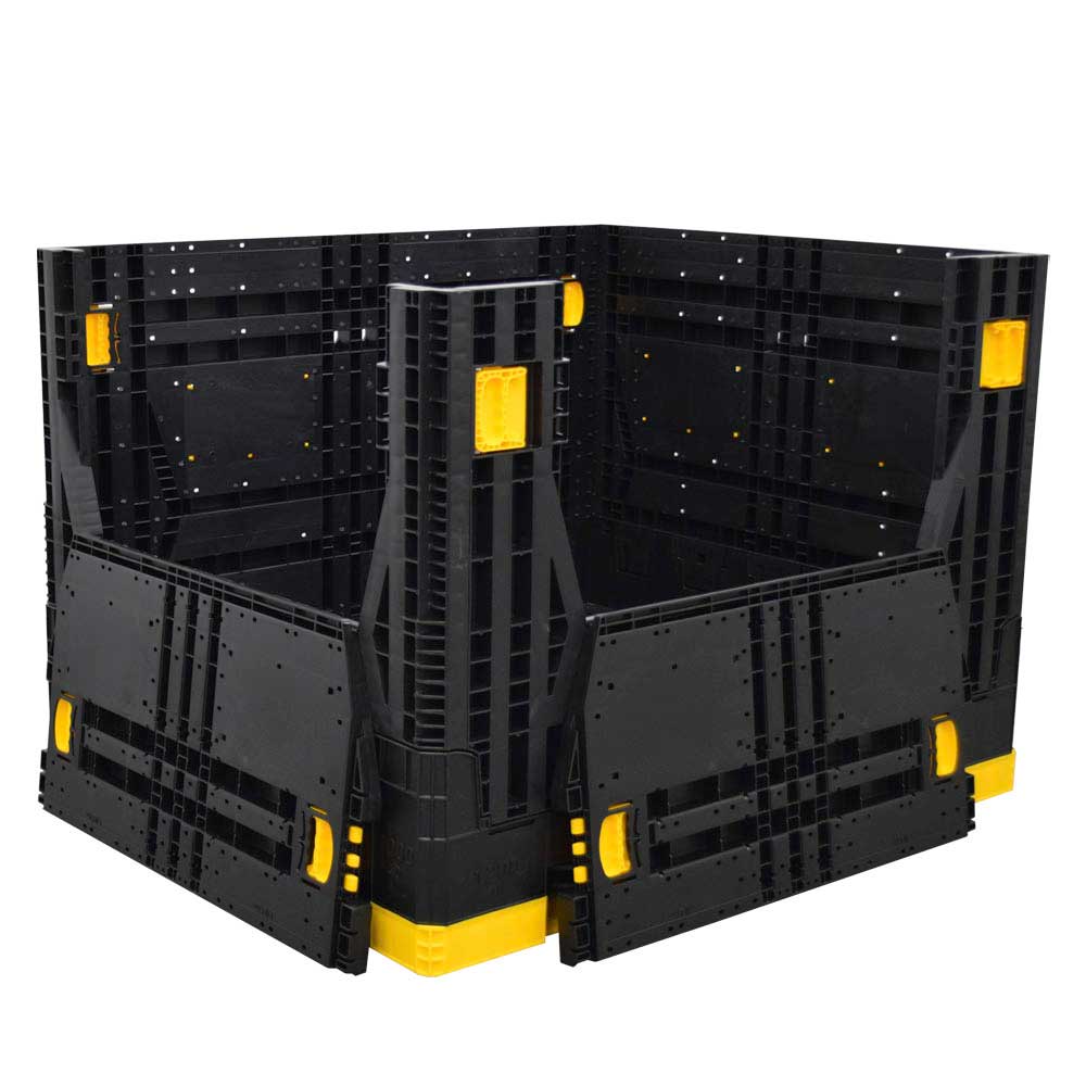 40x48-34 Eco Bulk Shipper Collapsible Container - Drop doors can be on the 40 or 48 side