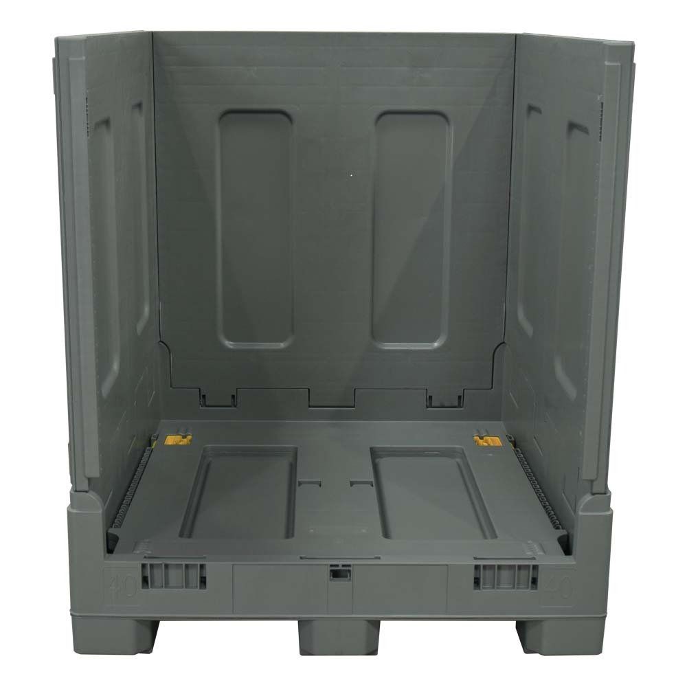 40 x 48 x 46 Plastic Gaylord with Steel Reinforcements with sidewall down