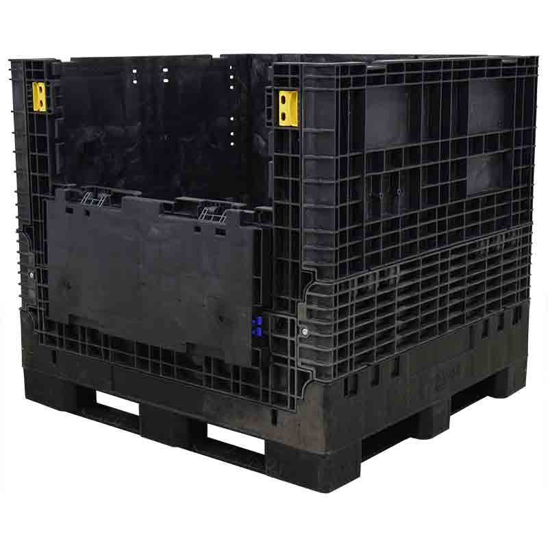 45 x 48 x 44 Extra-Duty Collapsible Bulk Container with drop door down
