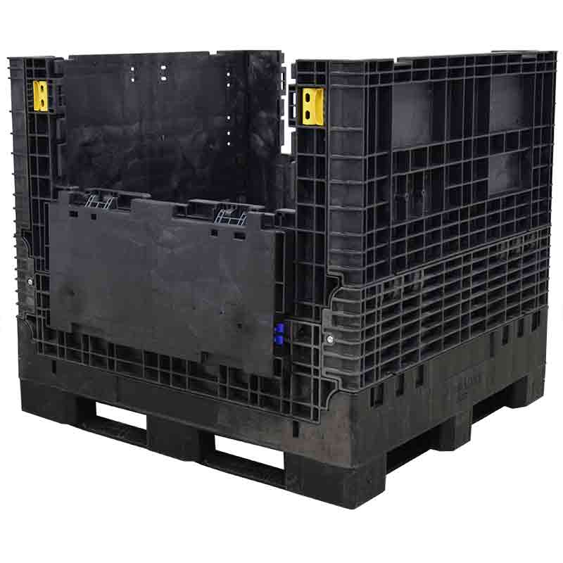 45 x 48 x 44 Extra-Duty Collapsible Bulk Container with drop doors down