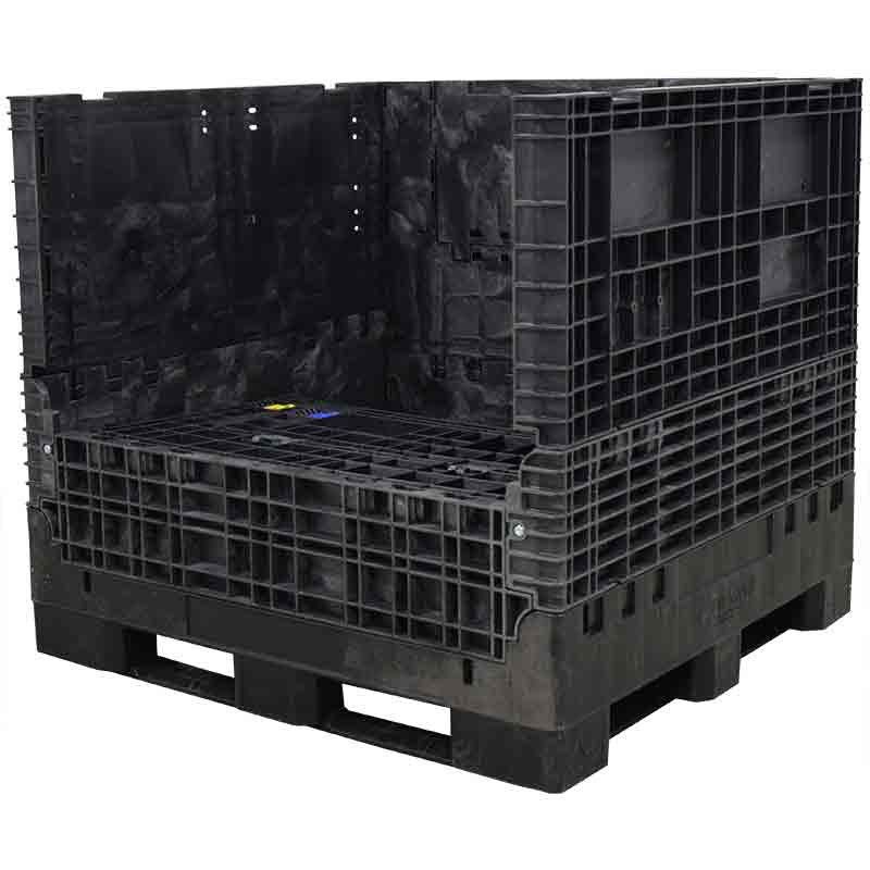 45 x 48 x 44 Extra-Duty Collapsible Bulk Container with sidewall down