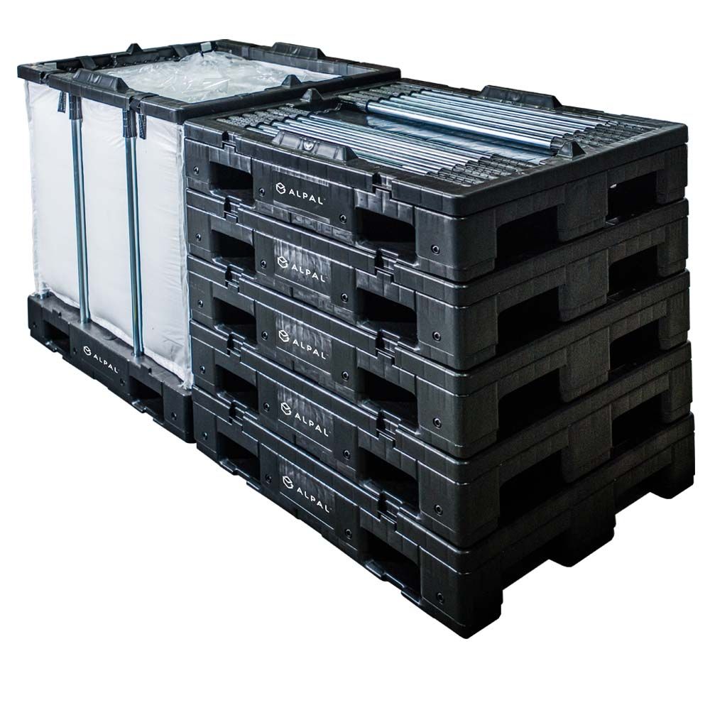 40x48x43 Stackable Foldable IBC five stack